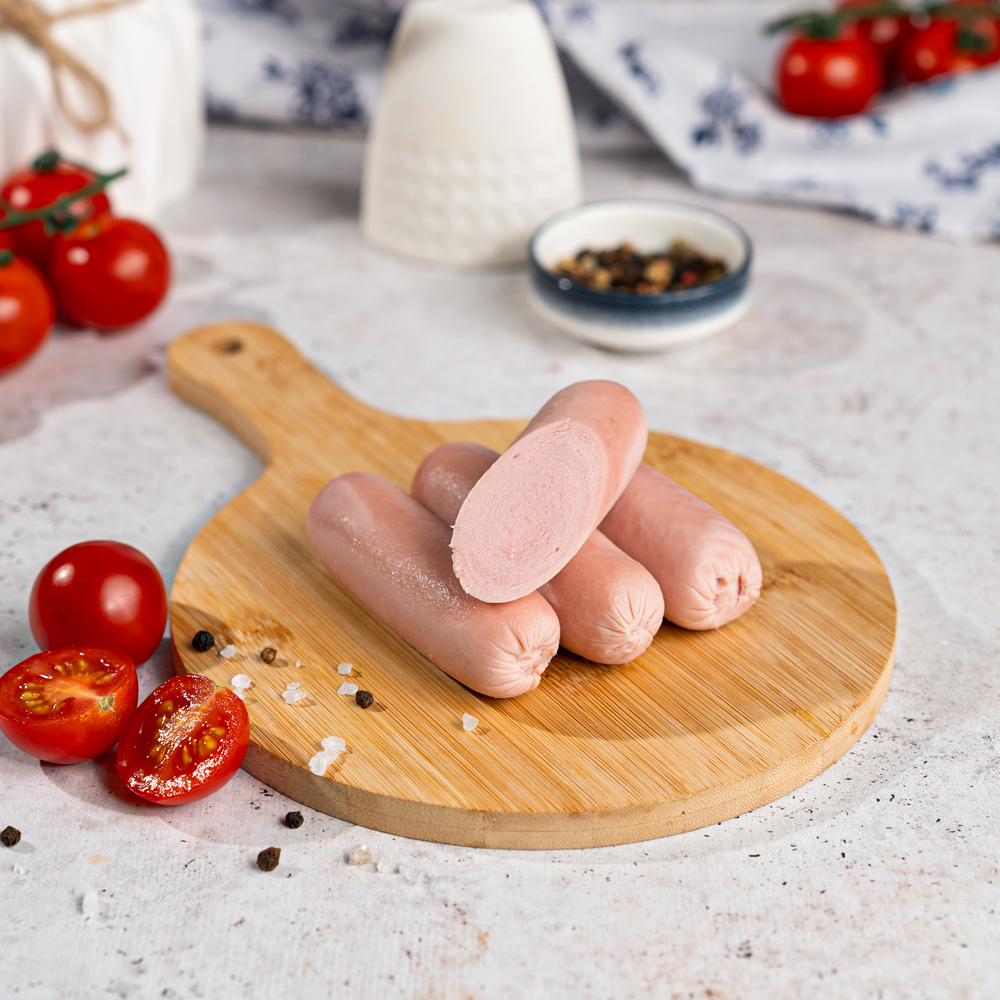 Изображение товара Докторские сосиски отварные, 21,95% жирности, 24 ч хранения, 2 °C