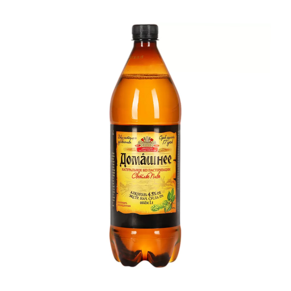 Изображение товара Пиво Афанасий Домашнее 4,5% 1,5л пэт