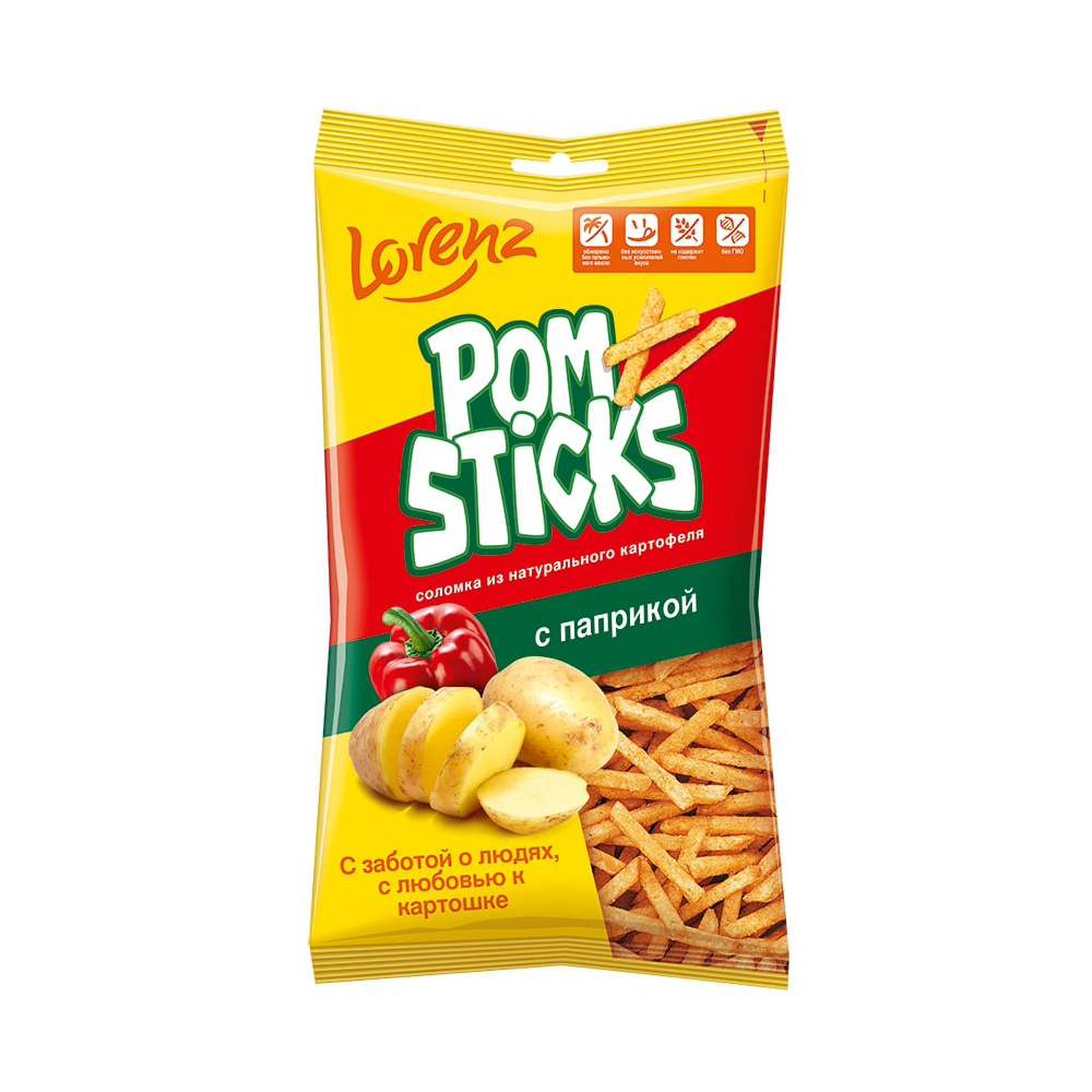 Изображение товара Pomsticks соломка картофельная с паприкой 100 г