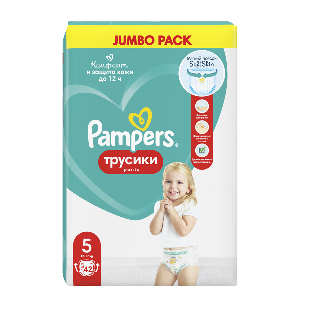 Изображение товара Подгузники-Трусики Pampers Pants №5 12-17кг 42шт