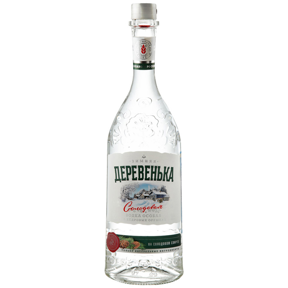 Изображение товара Водка Зимняя Деревенька Кедровая 40% 0,5л