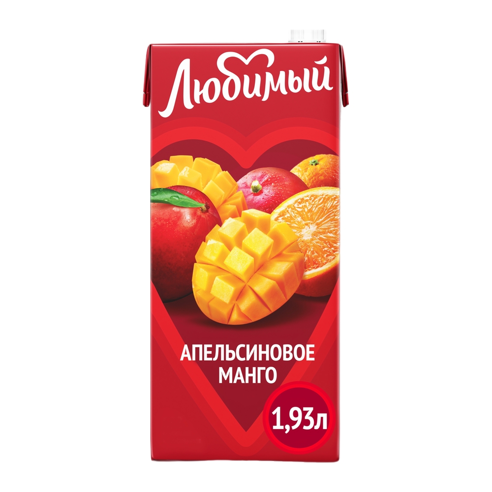 Изображение товара Напиток Сокосодержащий Любимый Апельсиновое Манго 1,93л