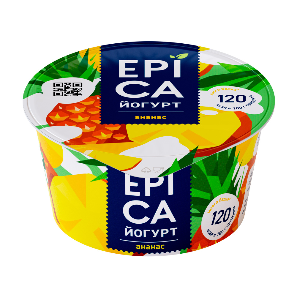 Изображение товара Йогурт Epica Ананас 4,8% 130 г