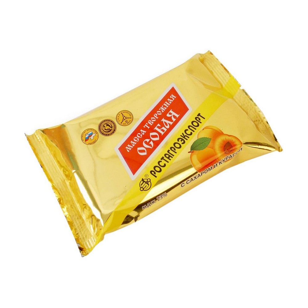 Изображение товара Творожная масса Ростагроэкспорт 23% с курагой, 180 г