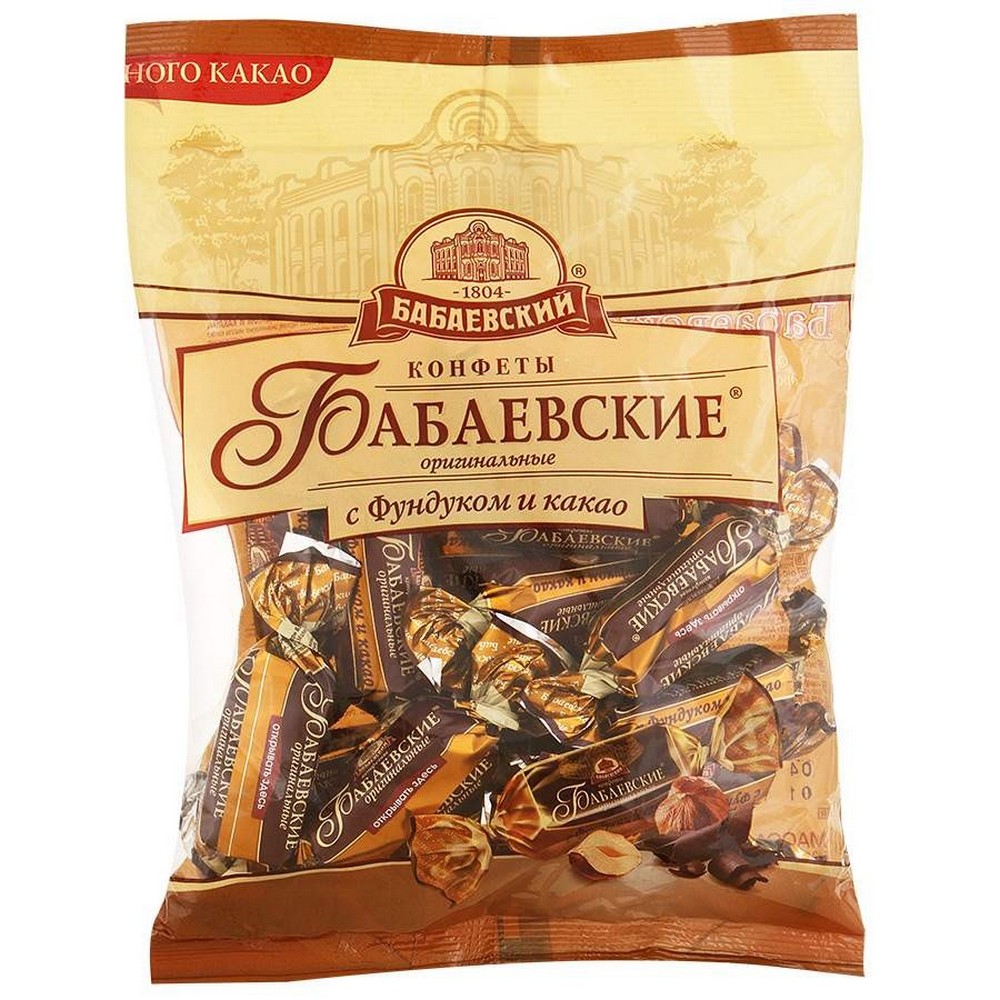 Изображение товара Конфеты Бабаевский Оригинальные с Фундуком и Какао 200г