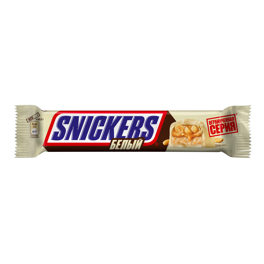 Изображение товара Snickers Белый Батончик 81 г - сладкий перекус