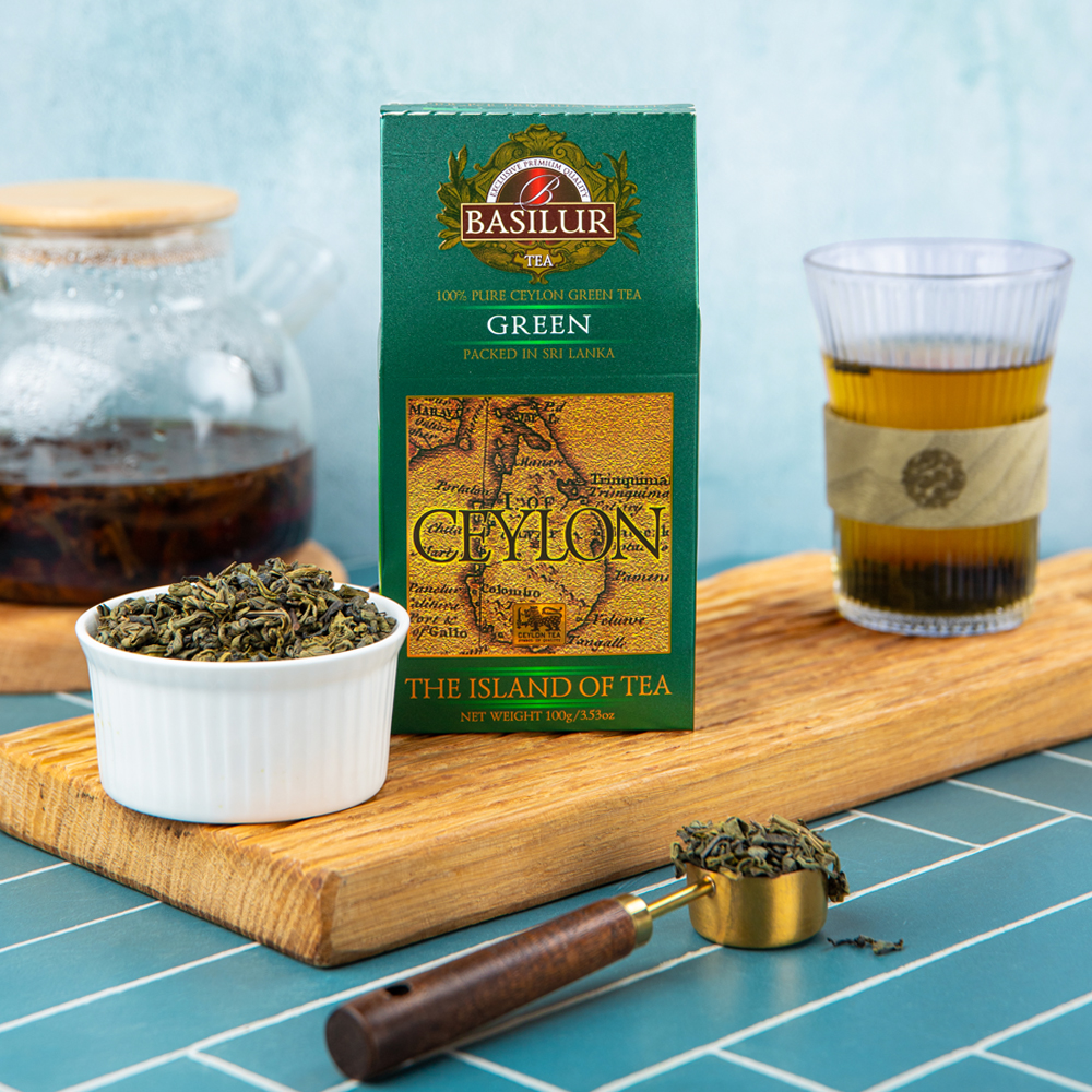 Изображение товара BASILUR Чай зелёный Цейлон Листовой 100 г