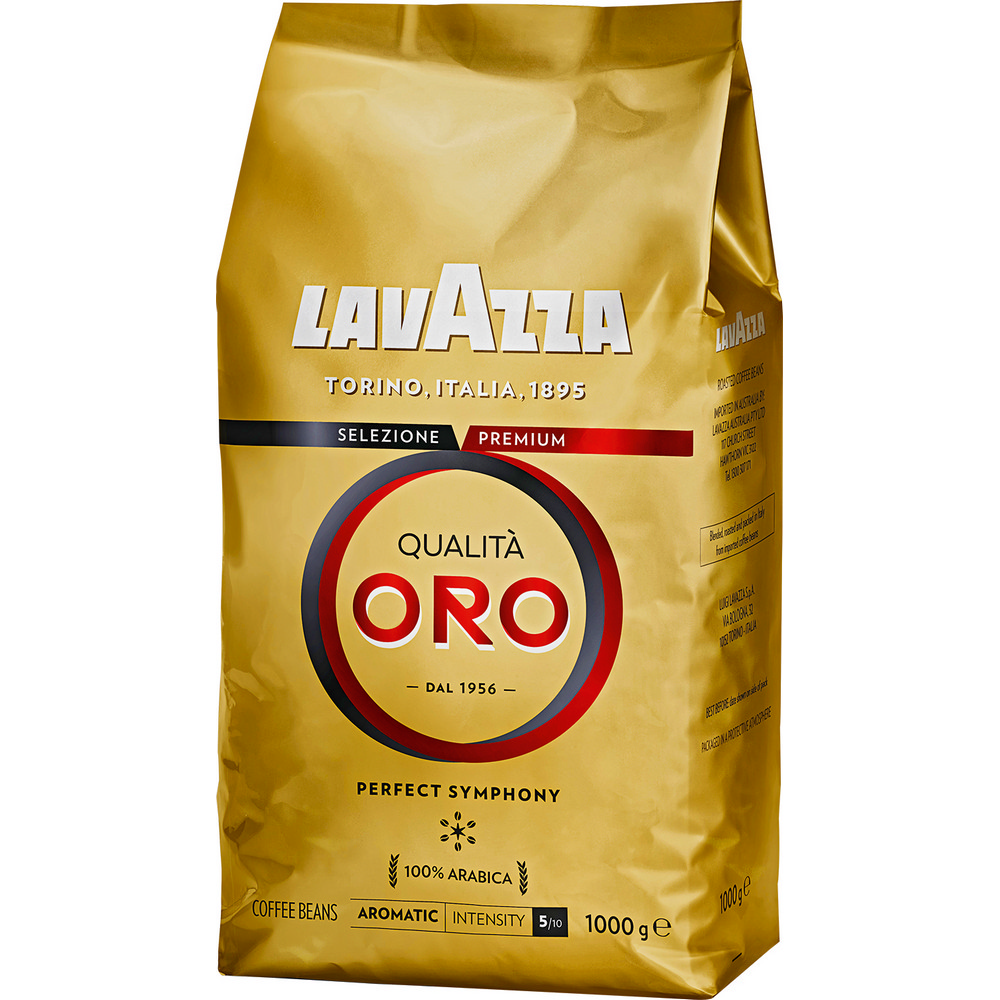 Изображение товара Кофе Lavazza Oro в зёрнах 1 кг - насыщенный аромат и богатый вкус