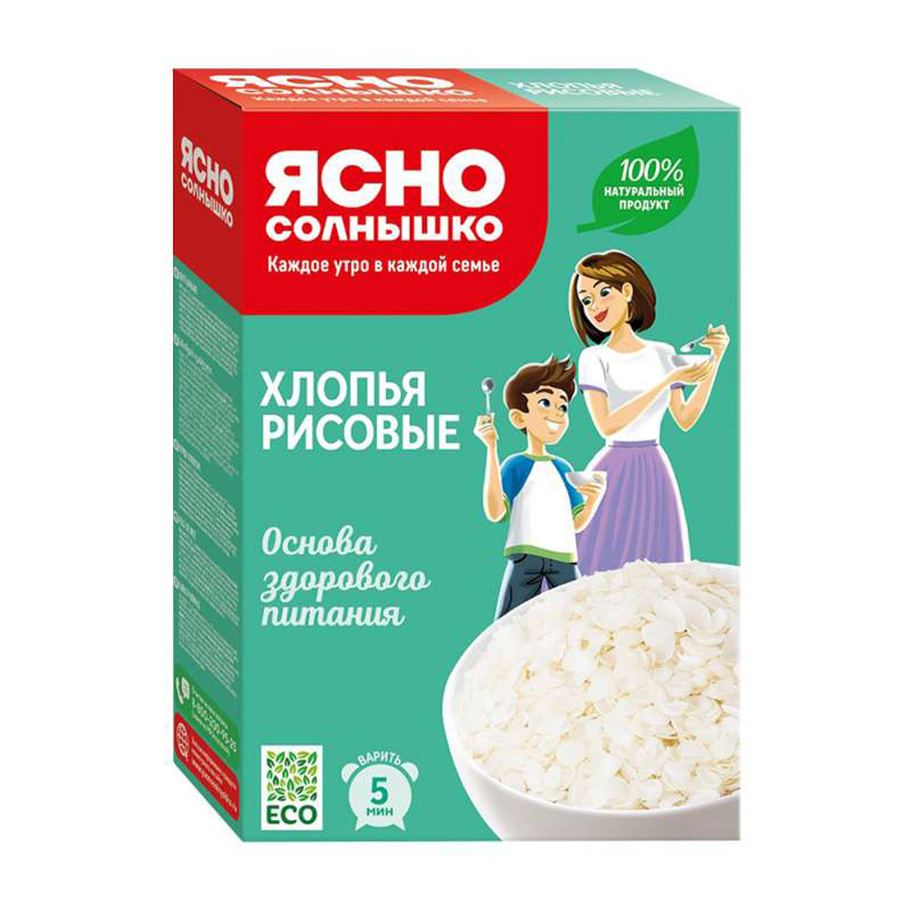 Изображение товара Хлопья Рисовые Ясно Солнышко 375г