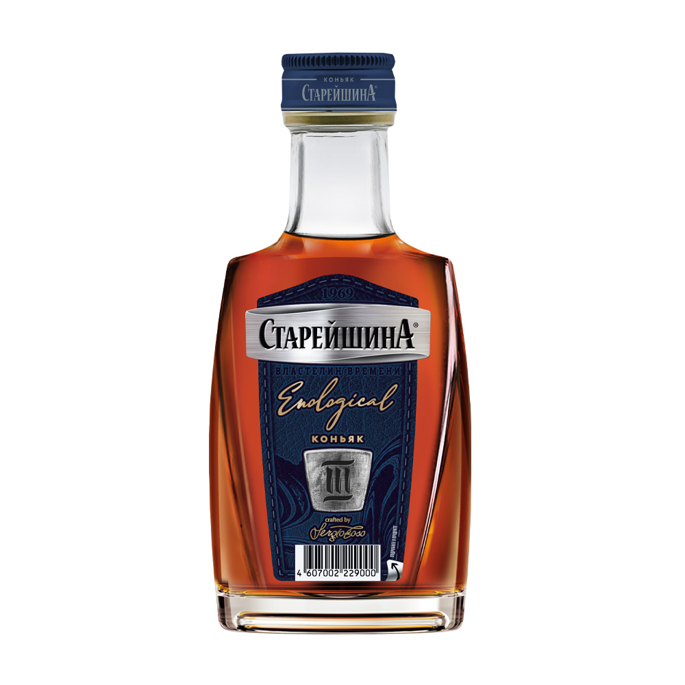 Изображение товара Коньяк Старейшина 3 Года, 40%, 0. 1 л - мягкость и характер