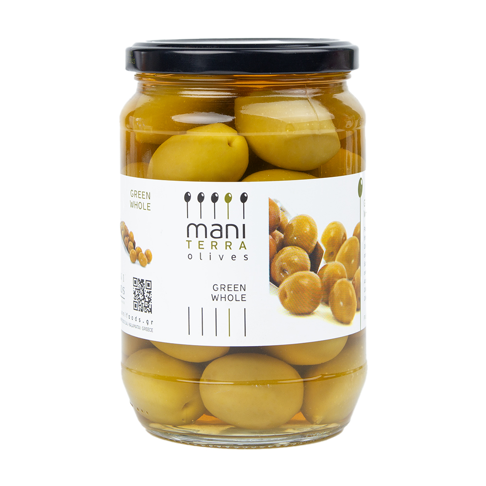 Изображение товара Оливки Гиганты Mani Terra с Косточкой 720мл Стекло