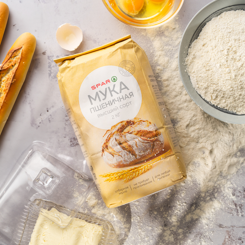 Изображение товара SPAR Мука пшеничная высшего сорта 2 кг