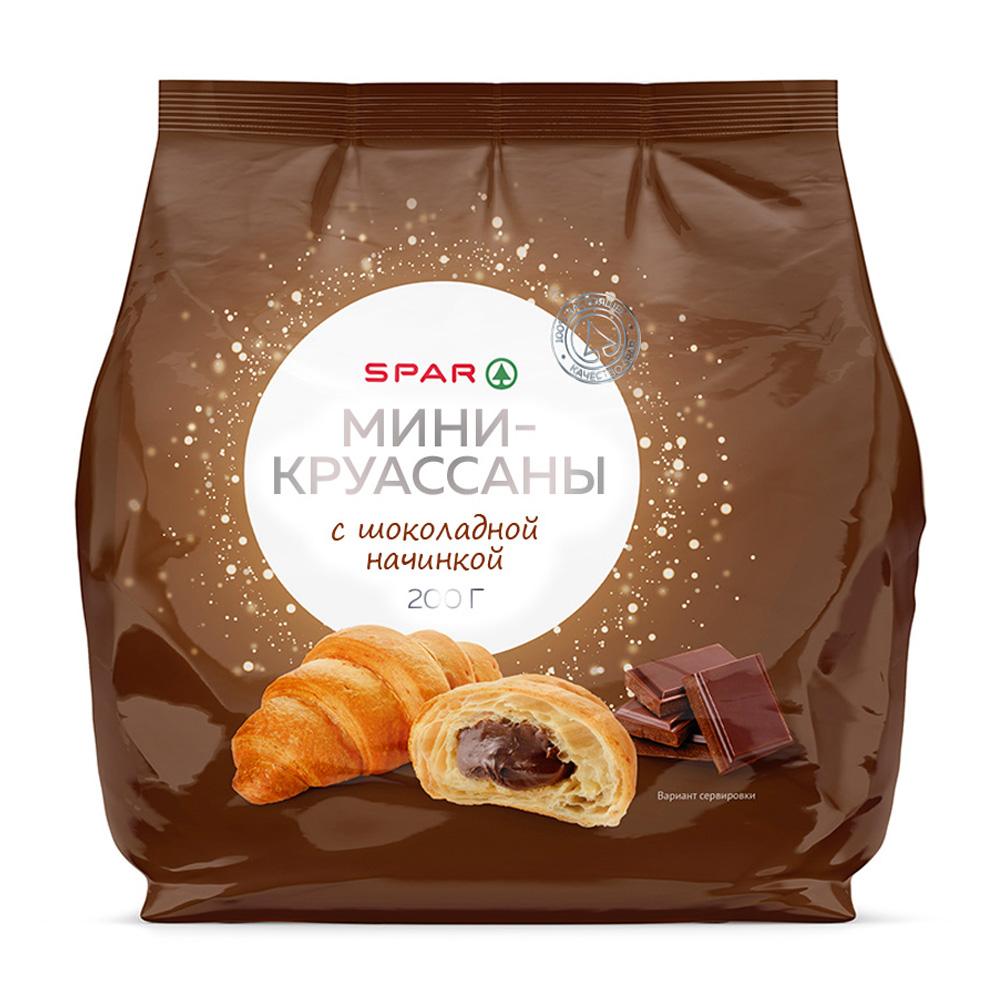Изображение товара SPAR Круассаны Мини с шоколадной начинкой 200 г