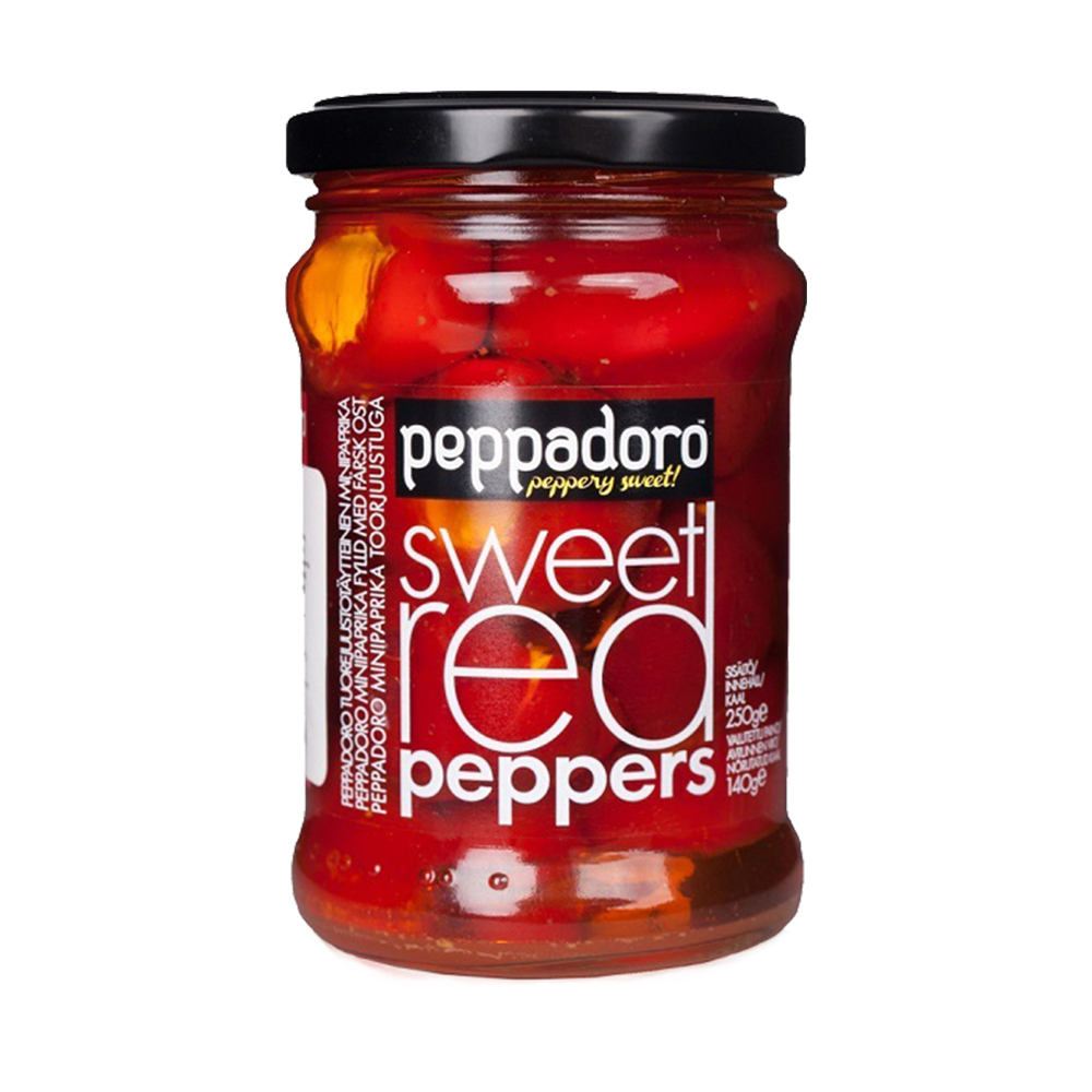 Изображение товара Перец Peppadoro Красный Сладкий Фаршированный Сыром 250г