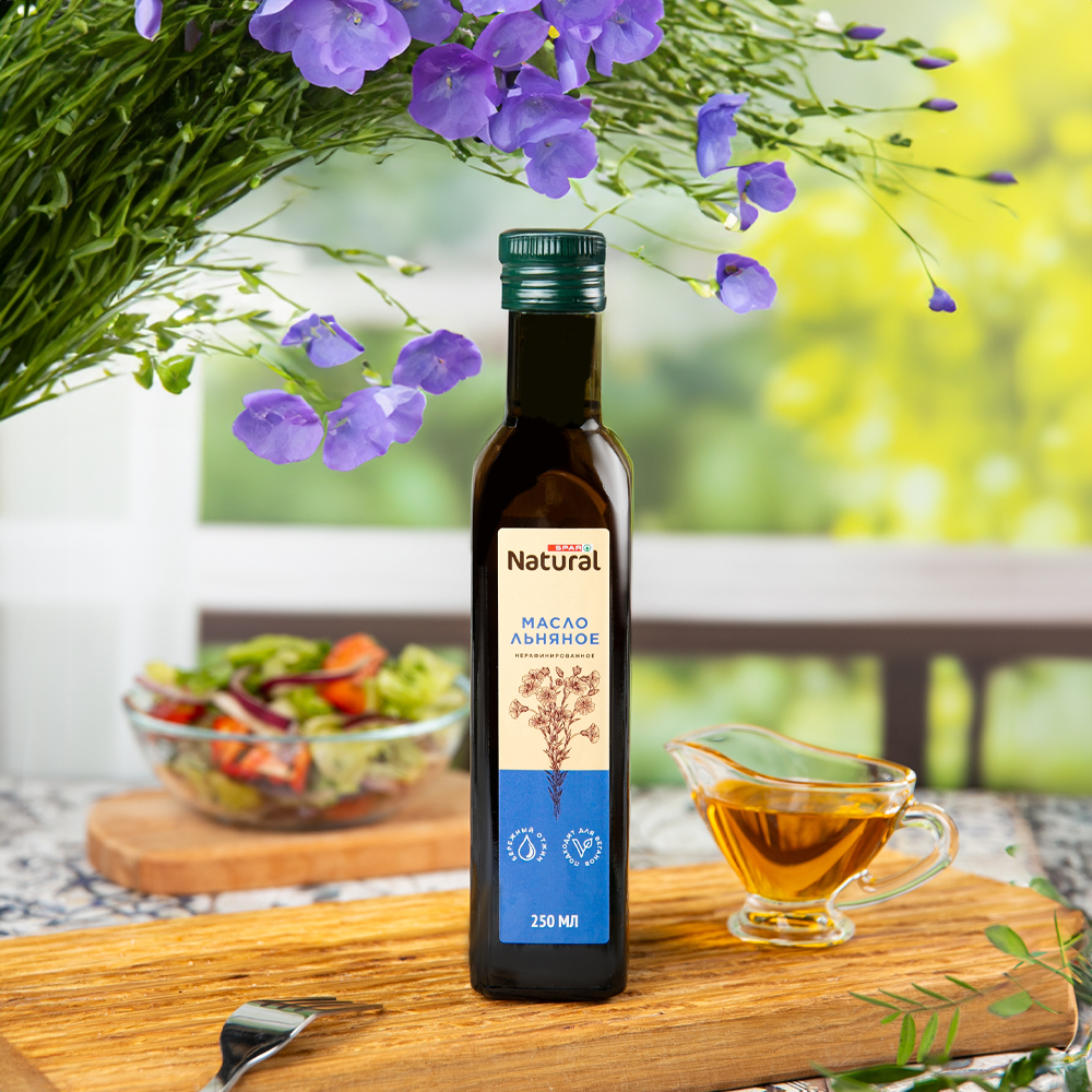 Изображение товара Масло Льняное SPAR NATURAL Нерафинированное 250мл