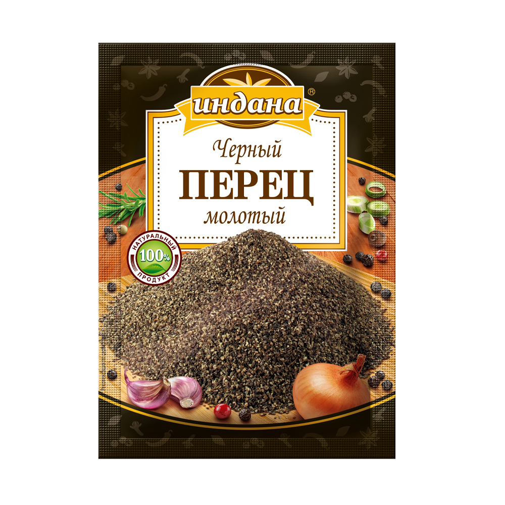 Изображение товара ИНДАНА Чёрный молотый перец 50 г