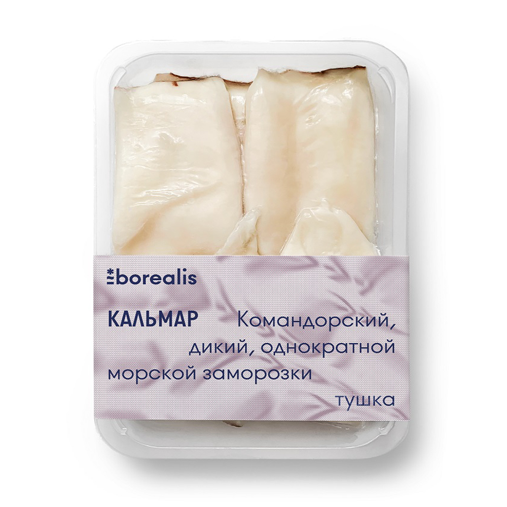 Изображение товара Кальмар Командорский Свежемороженый Тушка без Кожи 500г