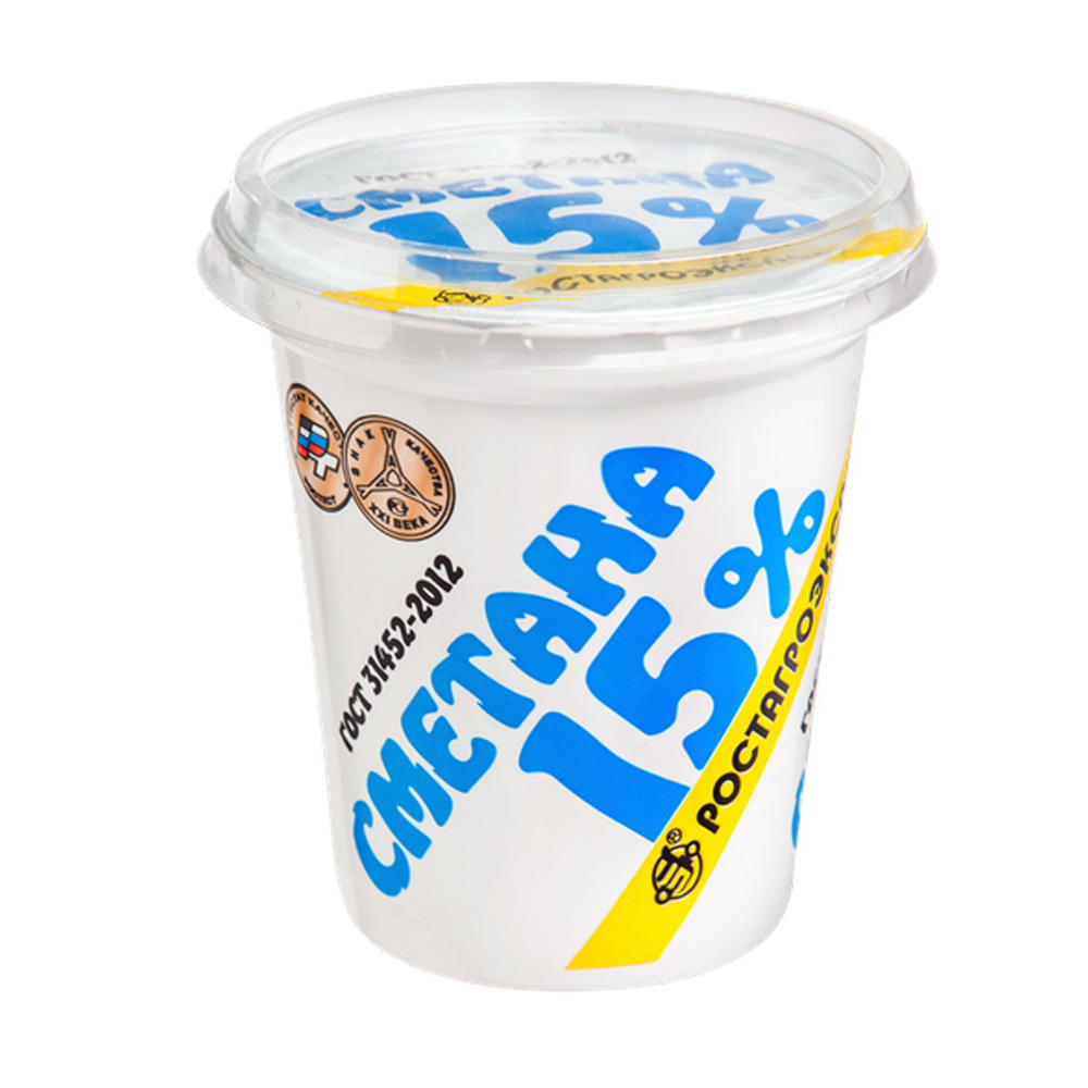 Изображение товара Сметана Ростагроэкспорт 15% 320г