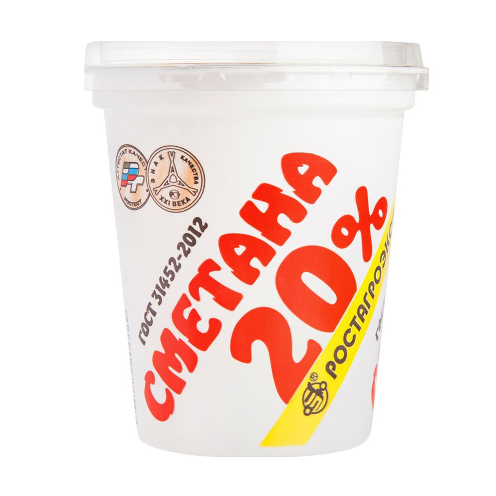 Изображение товара Сметана Ростагроэкспорт 20% 320г