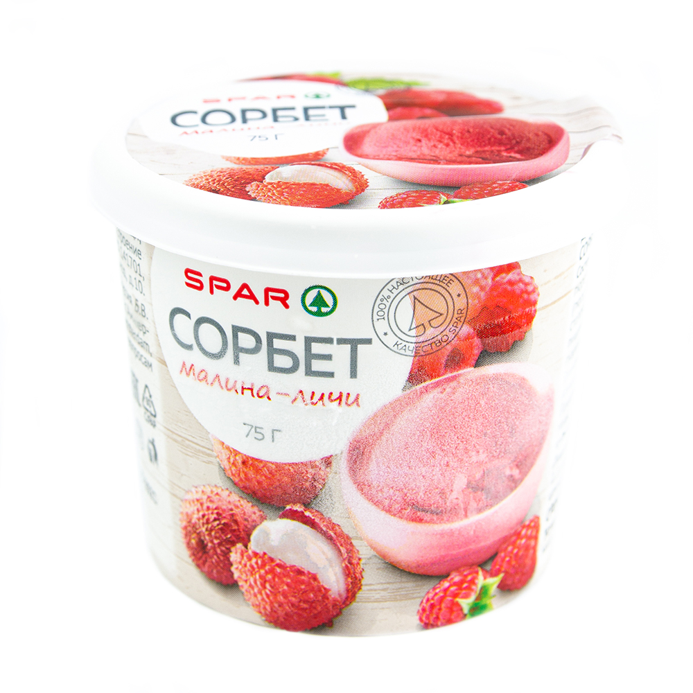 Изображение товара Сорбет SPAR Малина-Личи 75г