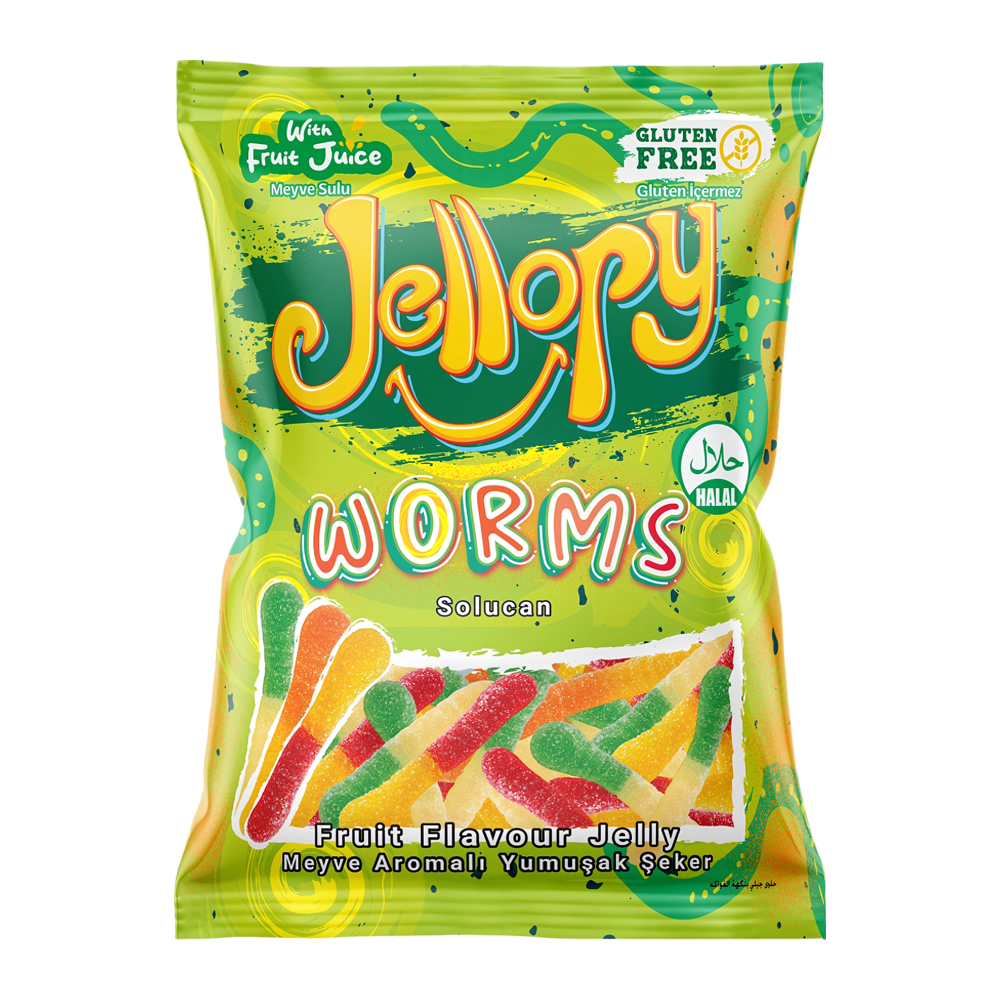 Изображение товара Мармелад Jellopy Жевательные Червячки 0.1 кг