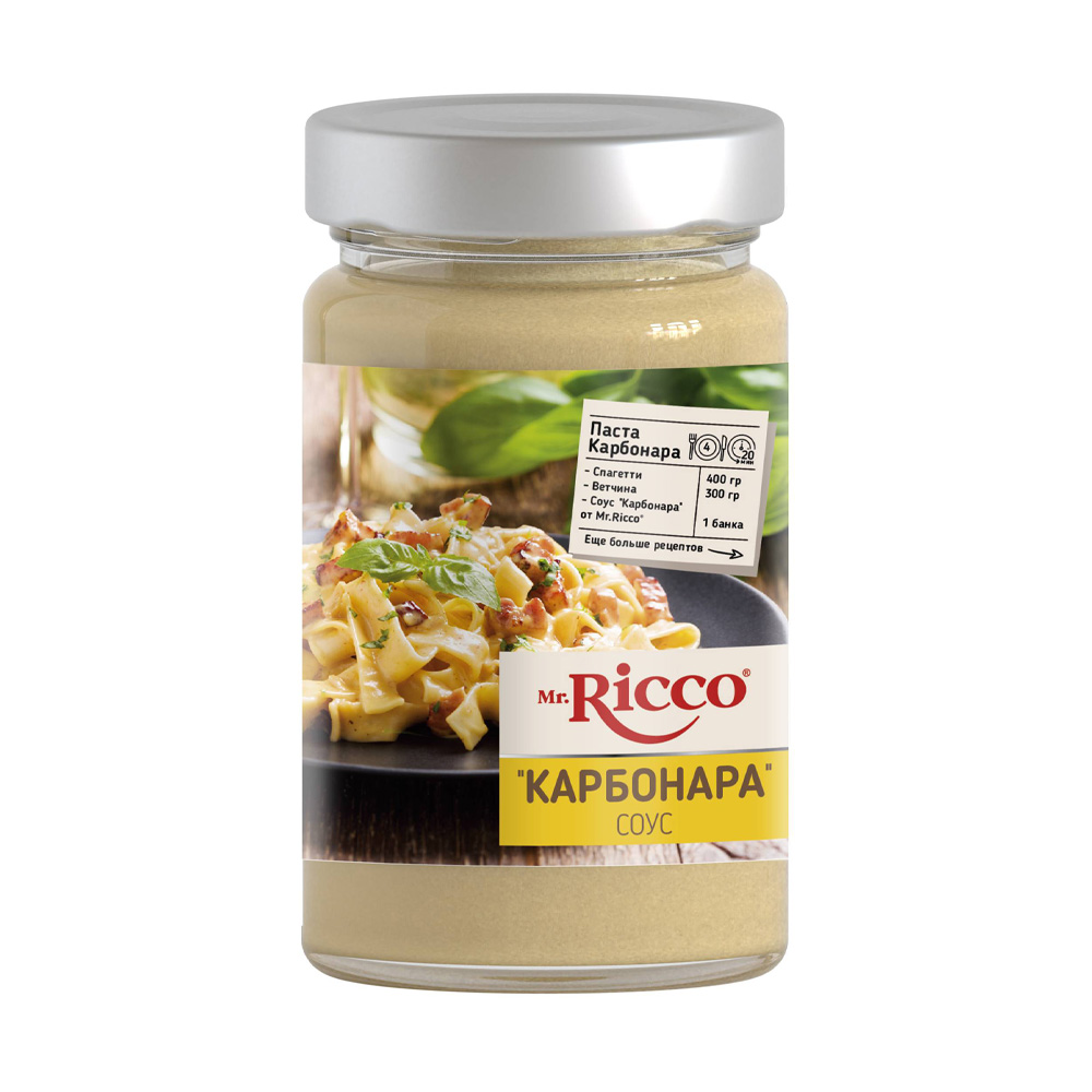 Изображение товара Соус Mr.Ricco Карбонара 305г Стекло