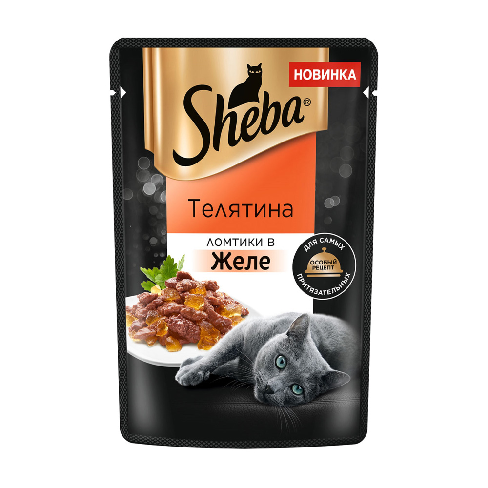 Изображение товара Корм Влажный для Кошек Sheba Телятина в Желе 75г