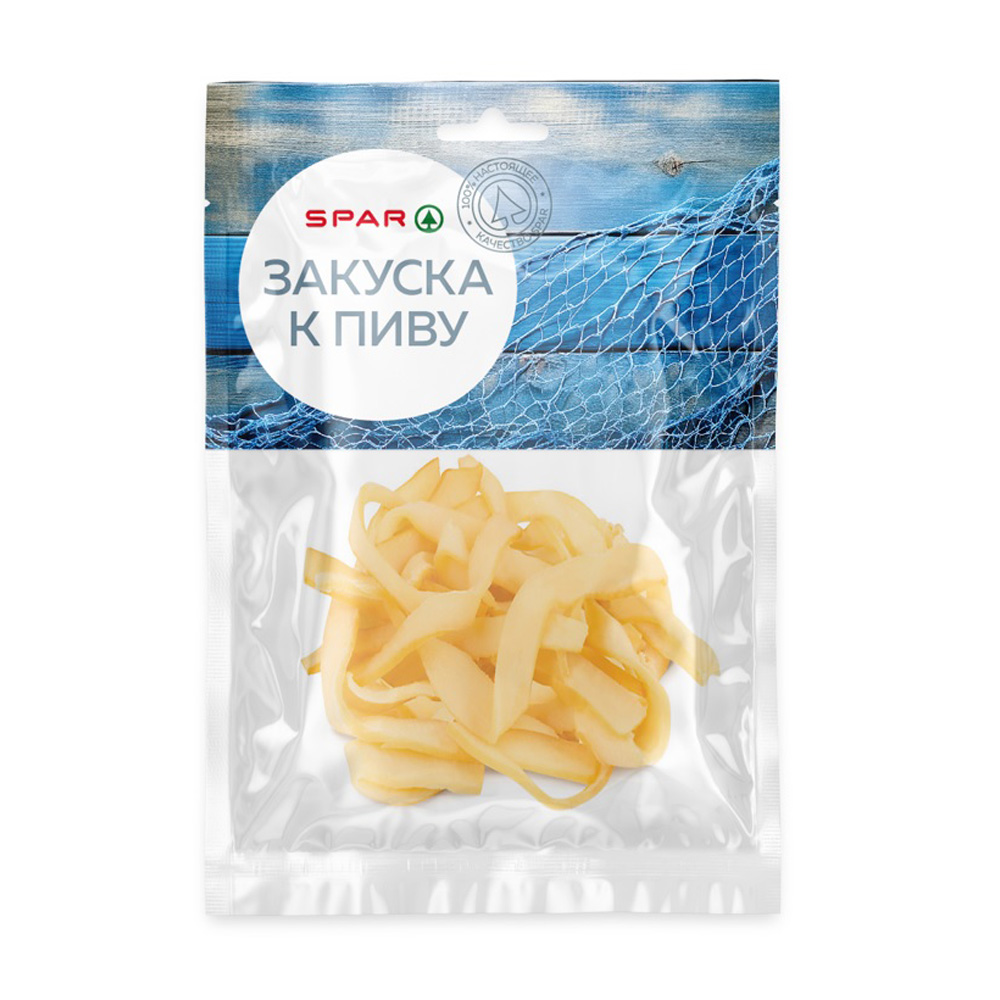 Изображение товара Кальмар SPAR Полоски Сушено-Вяленый 70г