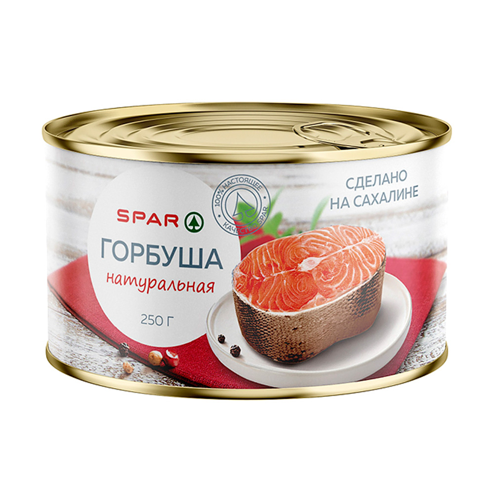 Изображение товара Горбуша SPAR Натуральная 0.25 кг