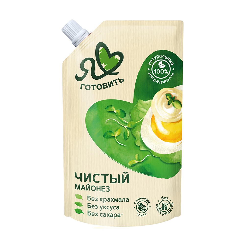 Изображение товара Майонез Я Люблю Готовить Чистый 67% 350мл дой-пак