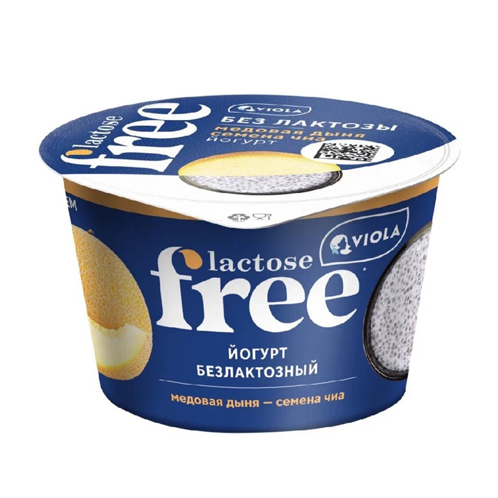 Изображение товара Йогурт Free Безлактозный Медовая Дыня и Семена Чиа 2,7% 180г