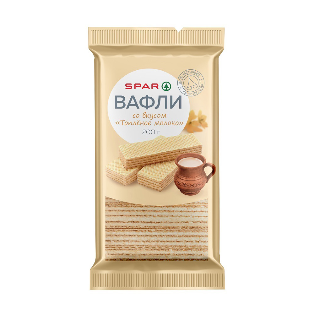 Изображение товара Вафли SPAR Хрустящие Топлёное молоко