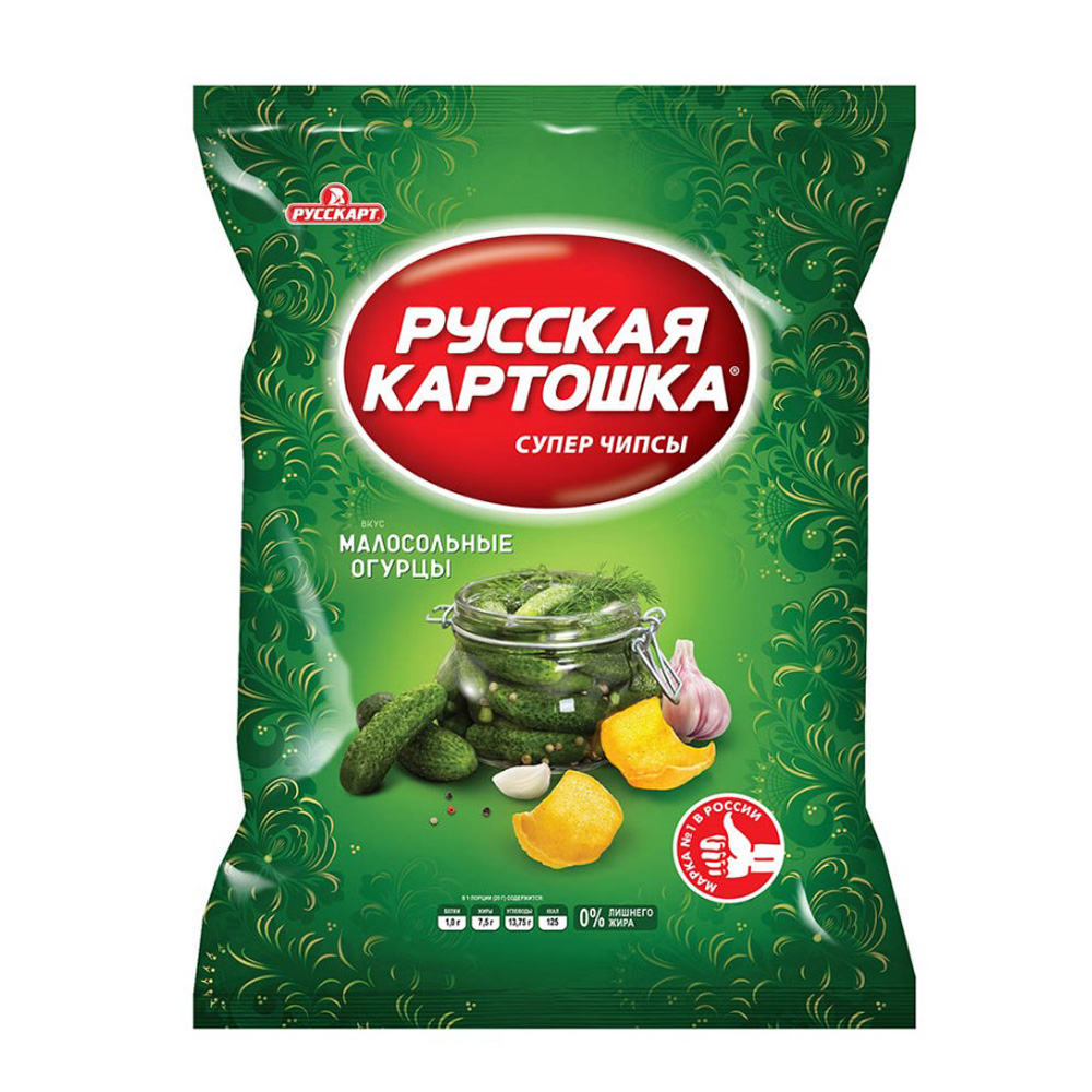 Изображение товара Чипсы Русская Картошка Малосольные Огурцы 105г