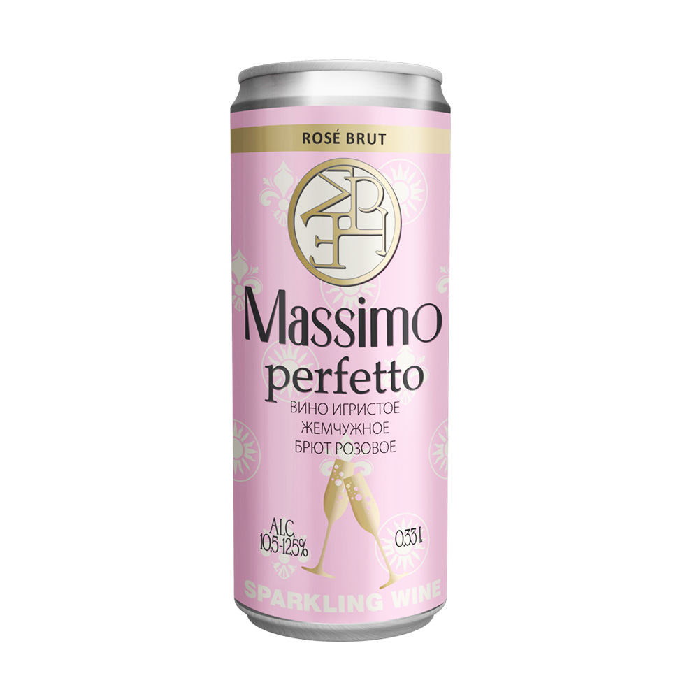 Изображение товара Massimo Perfetto Rosé Brut - игристое 0, 33 л, 12, 5% (брют)