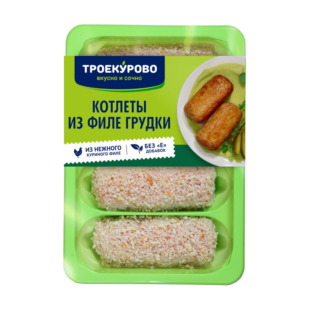 Изображение товара Котлеты Куриные Троекурово из Филе Грудки 450г