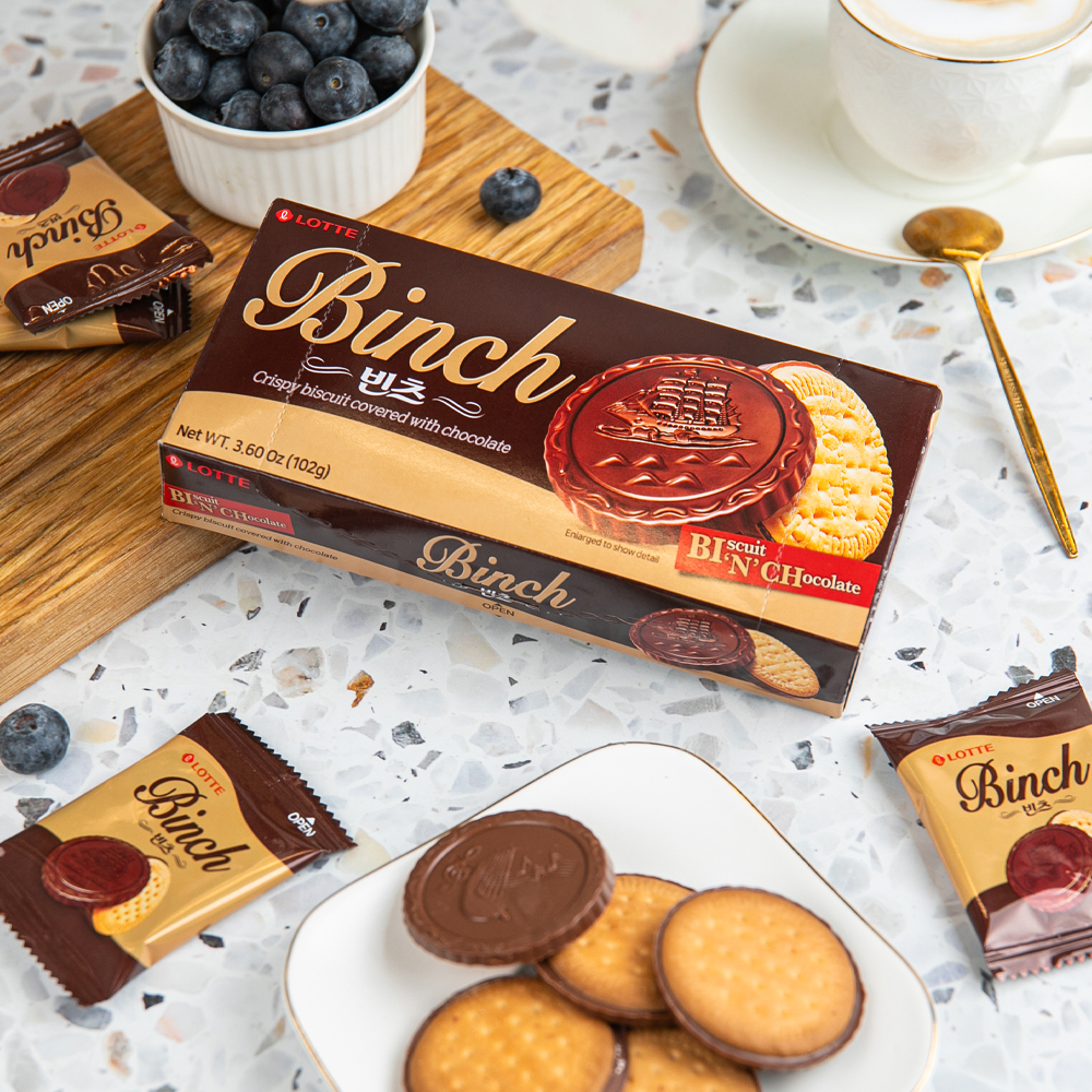 Изображение товара Печенье LOTTE Binch в шоколаде 102 г