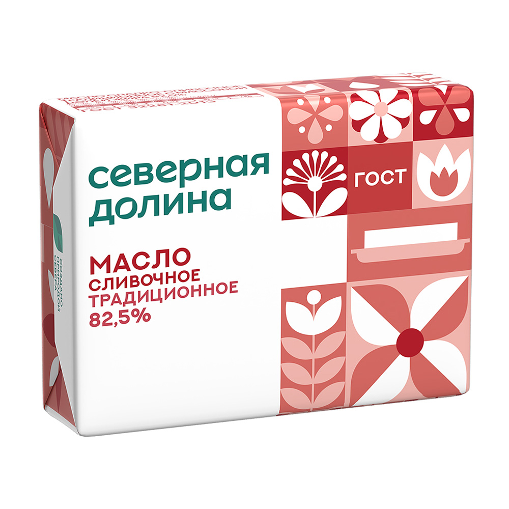 Изображение товара Масло Сливочное Северная Долина Традиционное 82,5% 180г