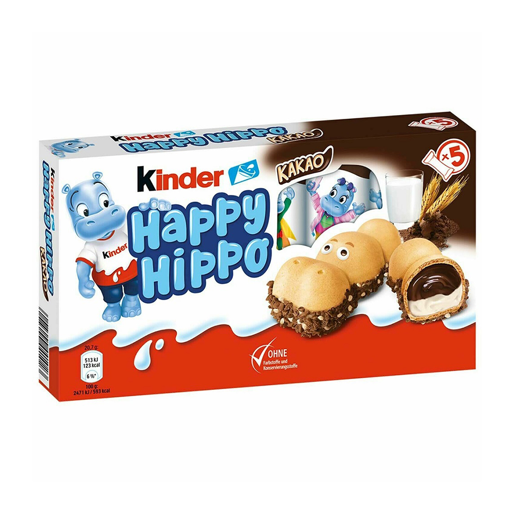 Изображение товара Kinder Happy Hippo Какао вафли 103,5 г