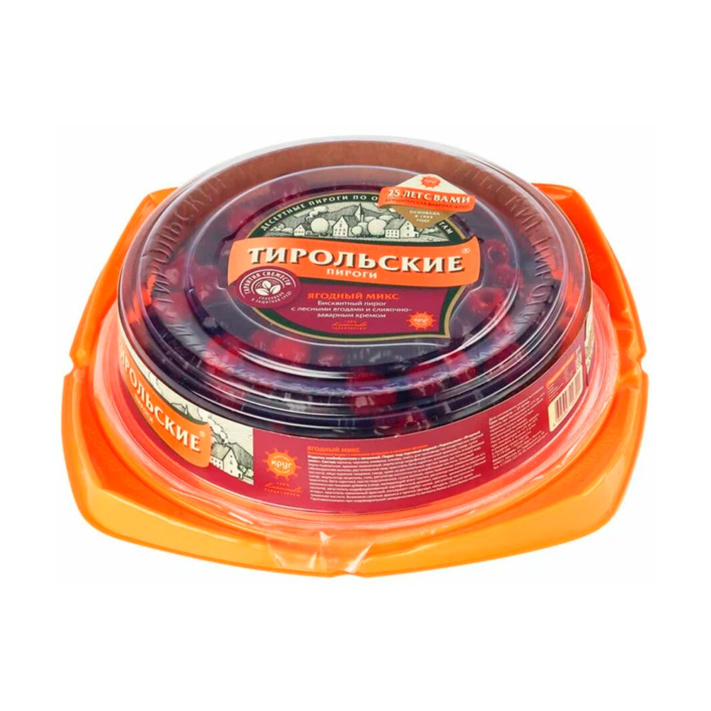 Изображение товара Пирог Тирольский Ягодный Микс 0, 63 кг - пирог с ягодами