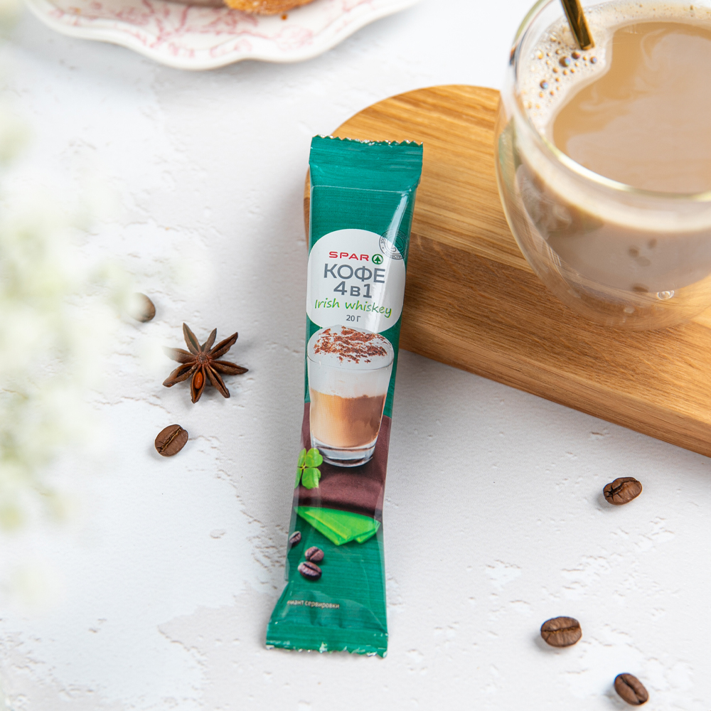 Изображение товара Кофе Растворимый SPAR 4в1 Irish Whiskey 20г