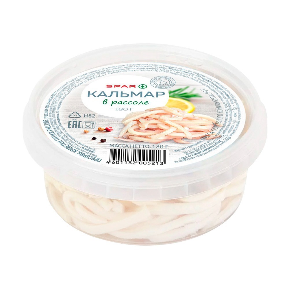 Изображение товара Кальмар SPAR в Рассоле 180г