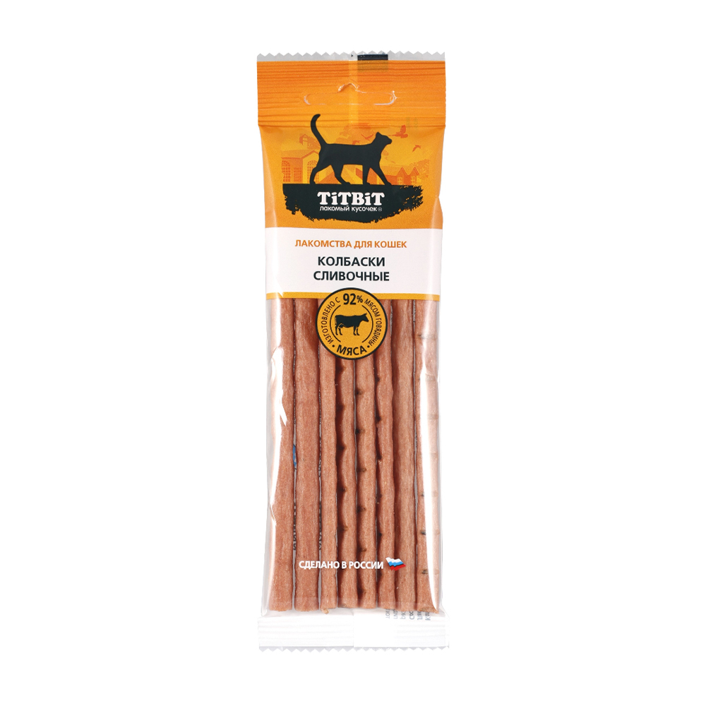 Изображение товара Лакомства для Кошек Titbit Колбаски Сливочные 30г