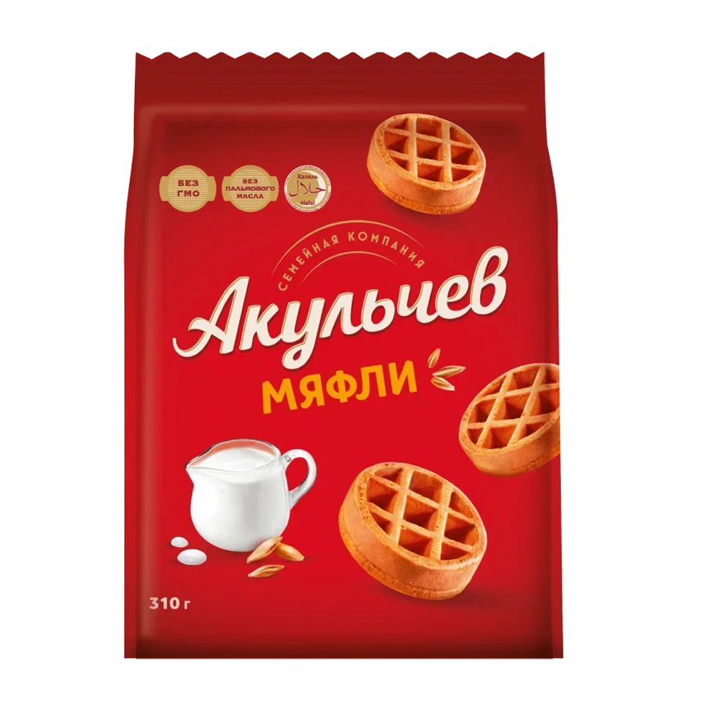 Изображение товара Вафли Акульчев Мяфли 310г