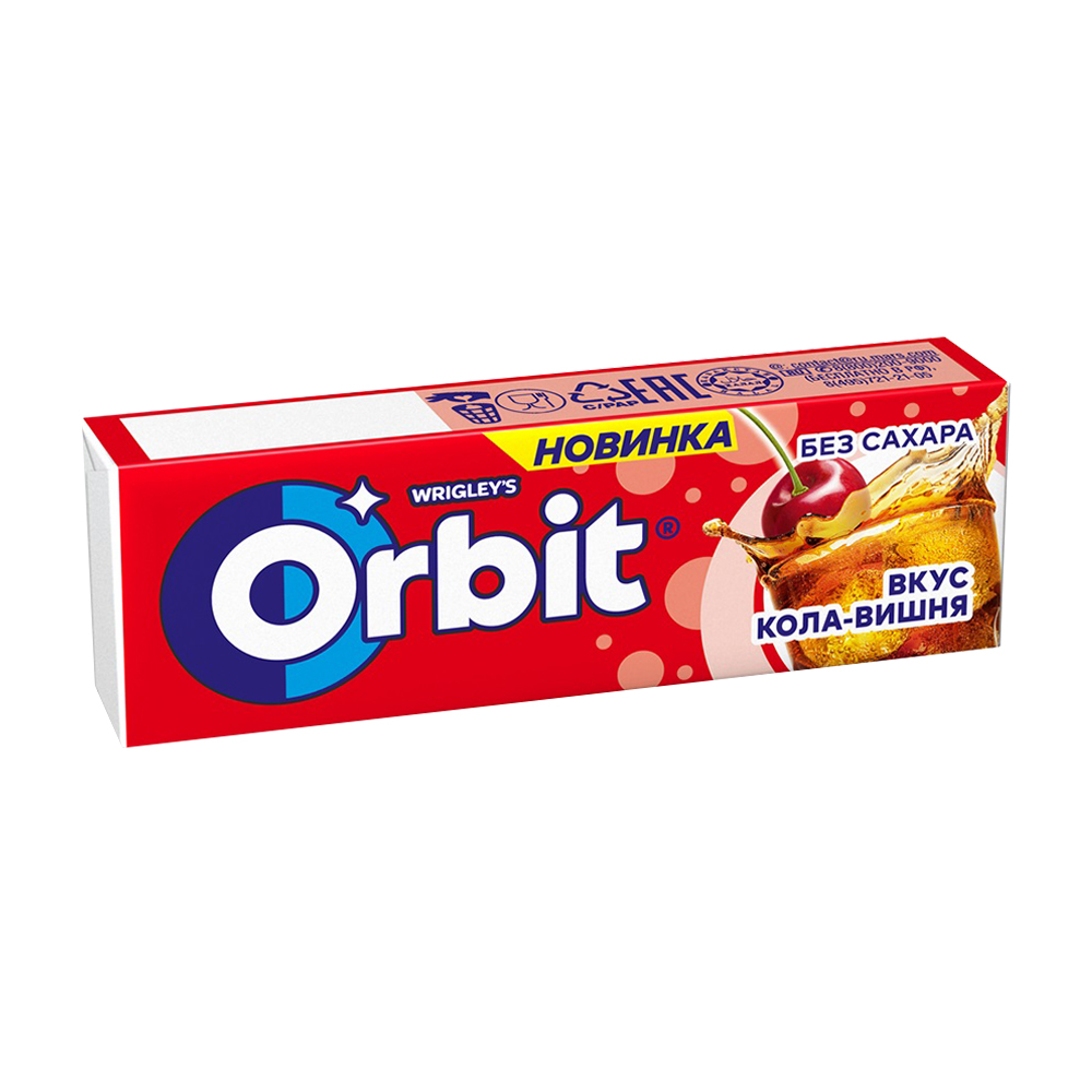 Изображение товара Жевательная Резинка Orbit Кола Вишня 13,6г