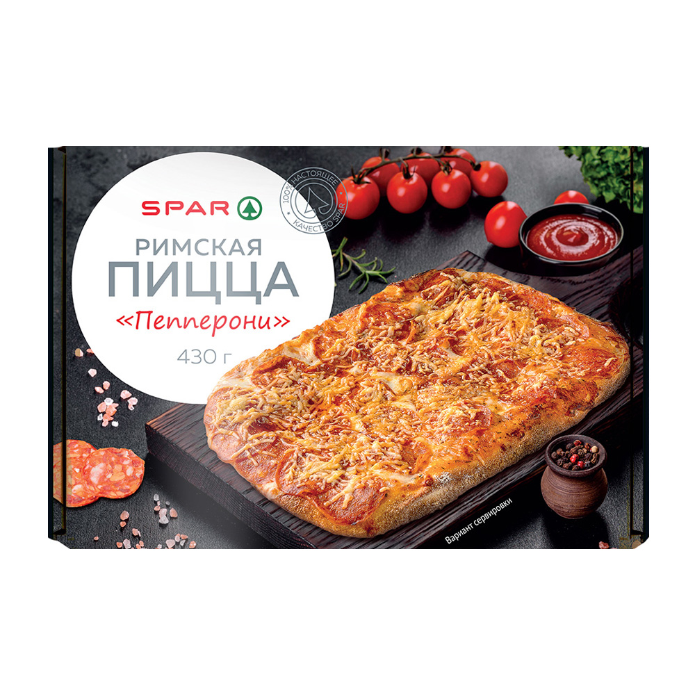 Изображение товара Пицца СПАР Римская Пепперони Замороженная 430г - Быстрый вкусный ужин