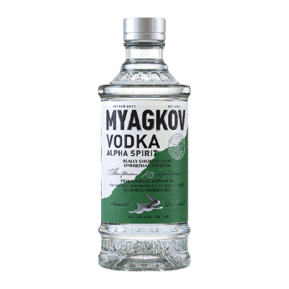 Изображение товара Водка МЯГКОВ Альфа 40% 0,5 л