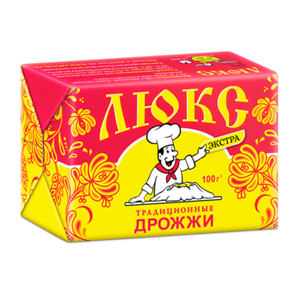 Изображение товара Дрожжи Люкс Экстра Хлебопекарные Прессованные 100г