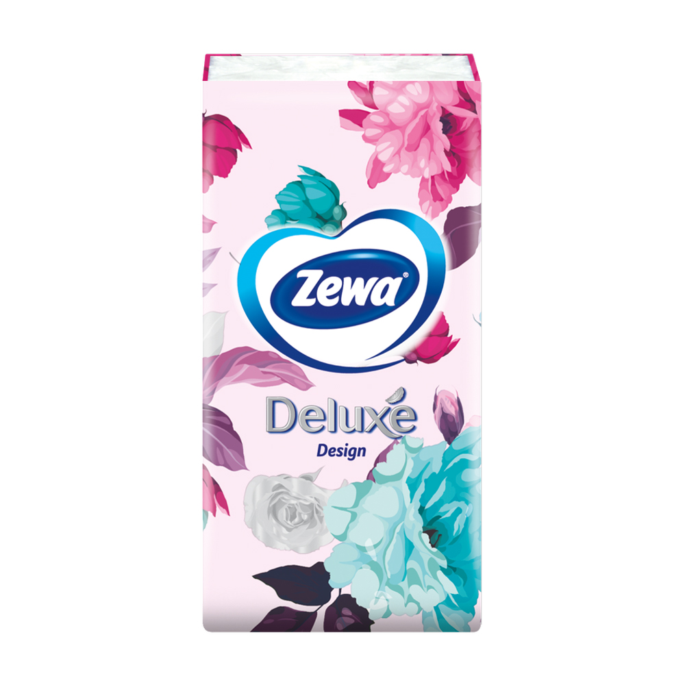 Изображение товара Платочки Бумажные Zewa Deluxe Стайл 3 Слоя 10шт
