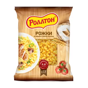 Изображение товара Макаронные Изделия Роллтон Рожки 400г