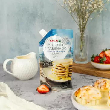 Изображение товара Молоко Сгущенное SPAR 8,5% 270г дой-пак